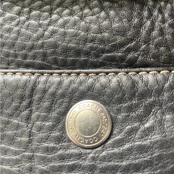 Coach vintage Chelsea black leather pebble single strap shoulder bag - Picture 2 of 12